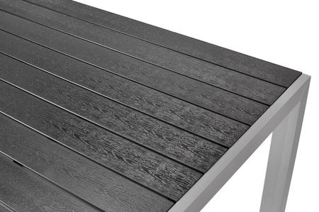 Meble ogrodowe składane aluminiowe MODENA Stół i 6 krzeseł - Czarne