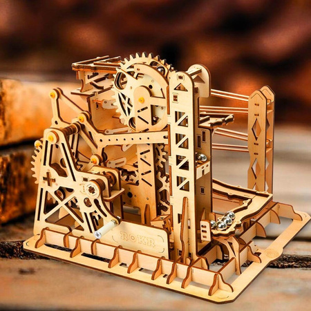 Tor Do Wyścigu Kulek - Drewniane Puzzle 3D ROBOTIME