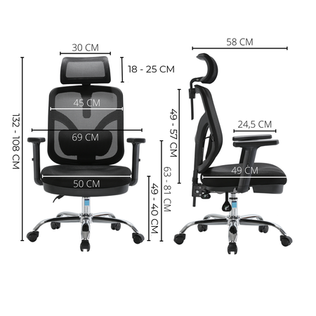 Ergonomiczny Fotel Biurowy ANGEL Obrotowy JOkasta - Pomarańczowy