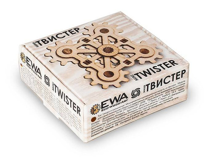 EWA Drewniane Puzzle 3D - Mini Twister | Fidget | Zabawka antystresowa