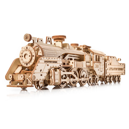 Lokomotywa do składania - Drewniane Puzzle 3D Model
