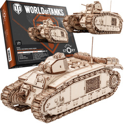 Czołg Char B1 WoT - Drewniane Puzzle 3D Little Story
