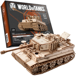 Czołg Tiger M1 WoT - Drewniane Puzzle 3D Little Story