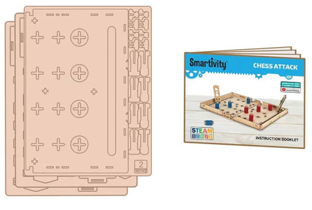 Smartivity Drewniane Mechaniczne Puzzle 3D - Atak Szachowy