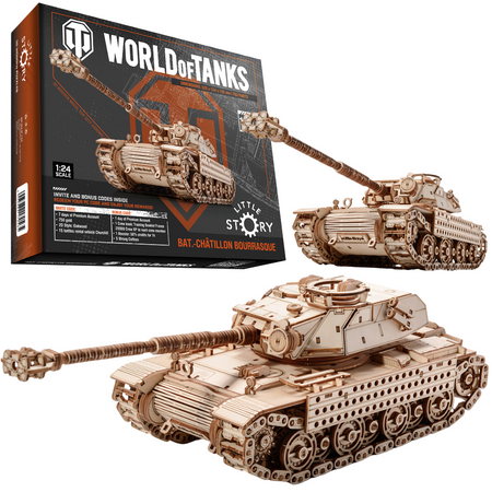 Czołg Bat.-Chatillon Bourrasque WoT - Drewniane Puzzle 3D Little Story