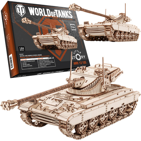 Czołg AMX 13 105 WoT - Drewniane Puzzle 3D Little Story