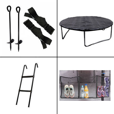 Trampolina Ogrodowa Jumpi 374cm/12FT Maxy Comfort -  Zielona