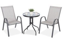 2 osobowy zestaw kawiarniany Porto Duo 60 cm - szary
